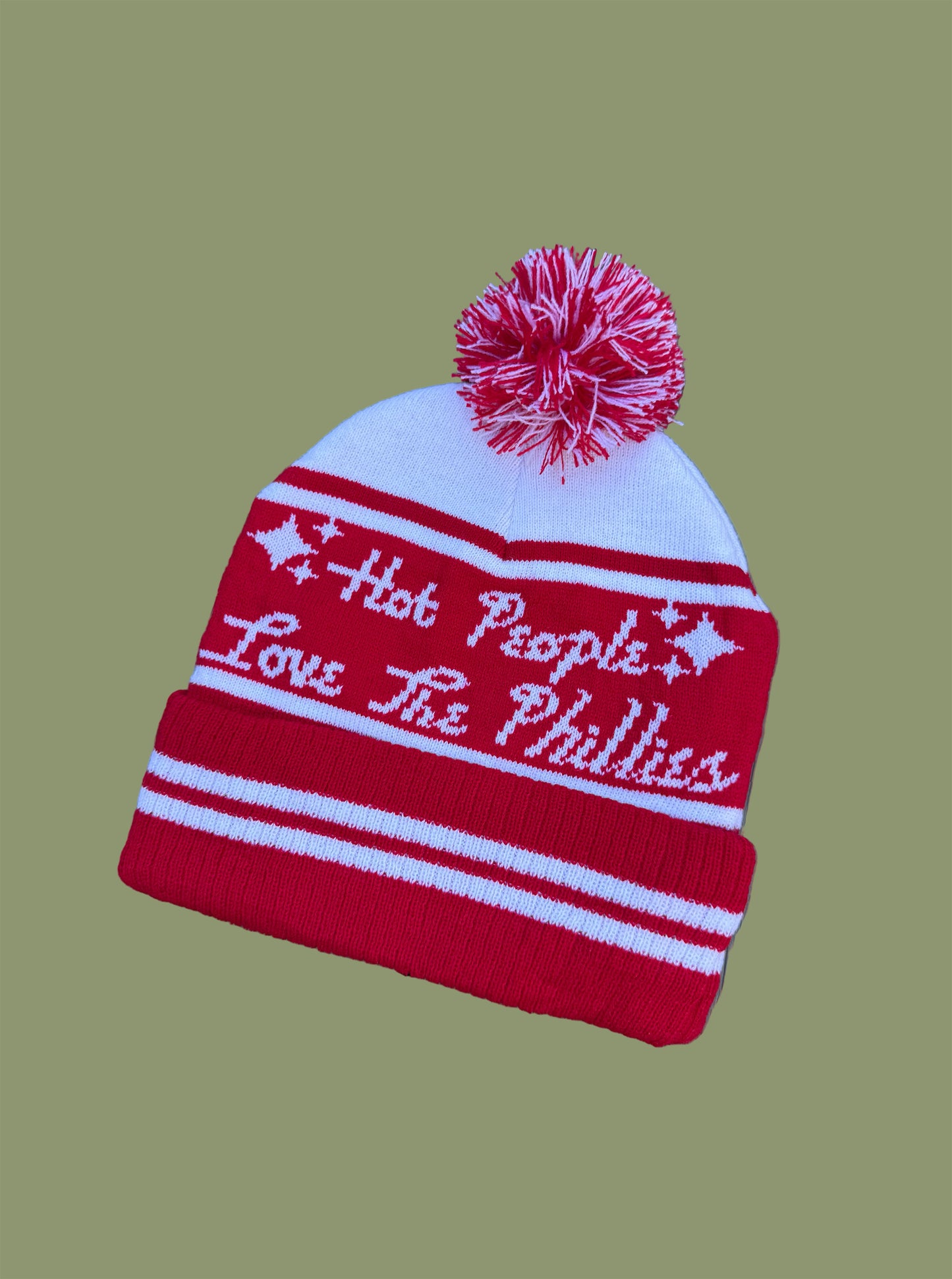 Hot People Love The Phillies Pom Pom Beanie