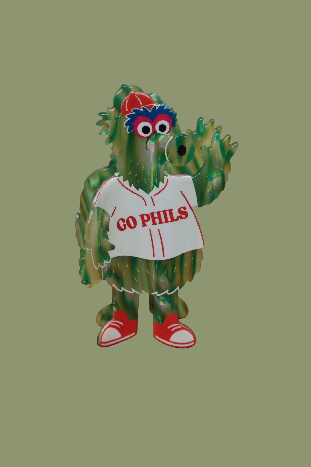 Philly Baseball Mascot Hair Claw Clip