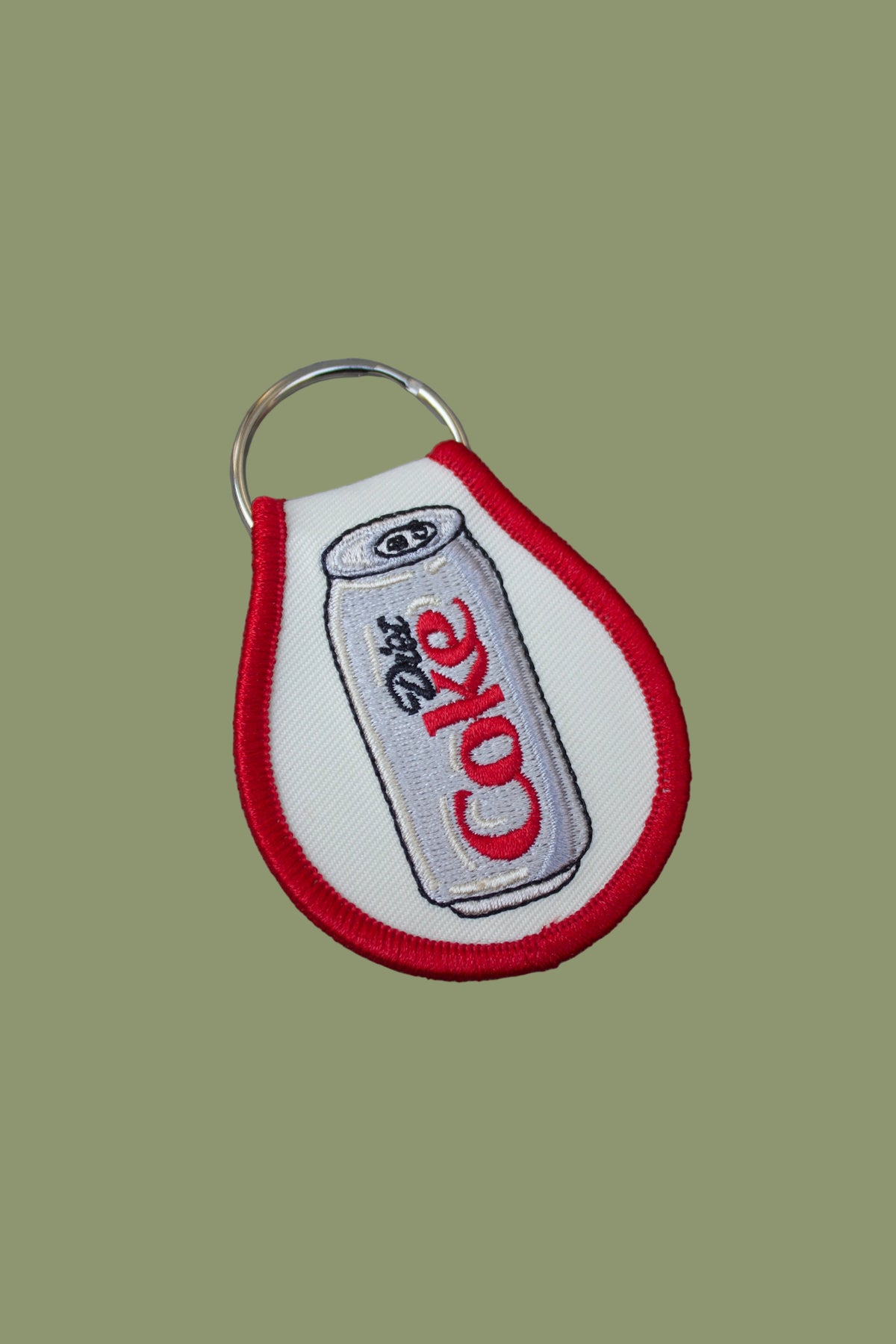 Diet Cola Embroidered Keychain