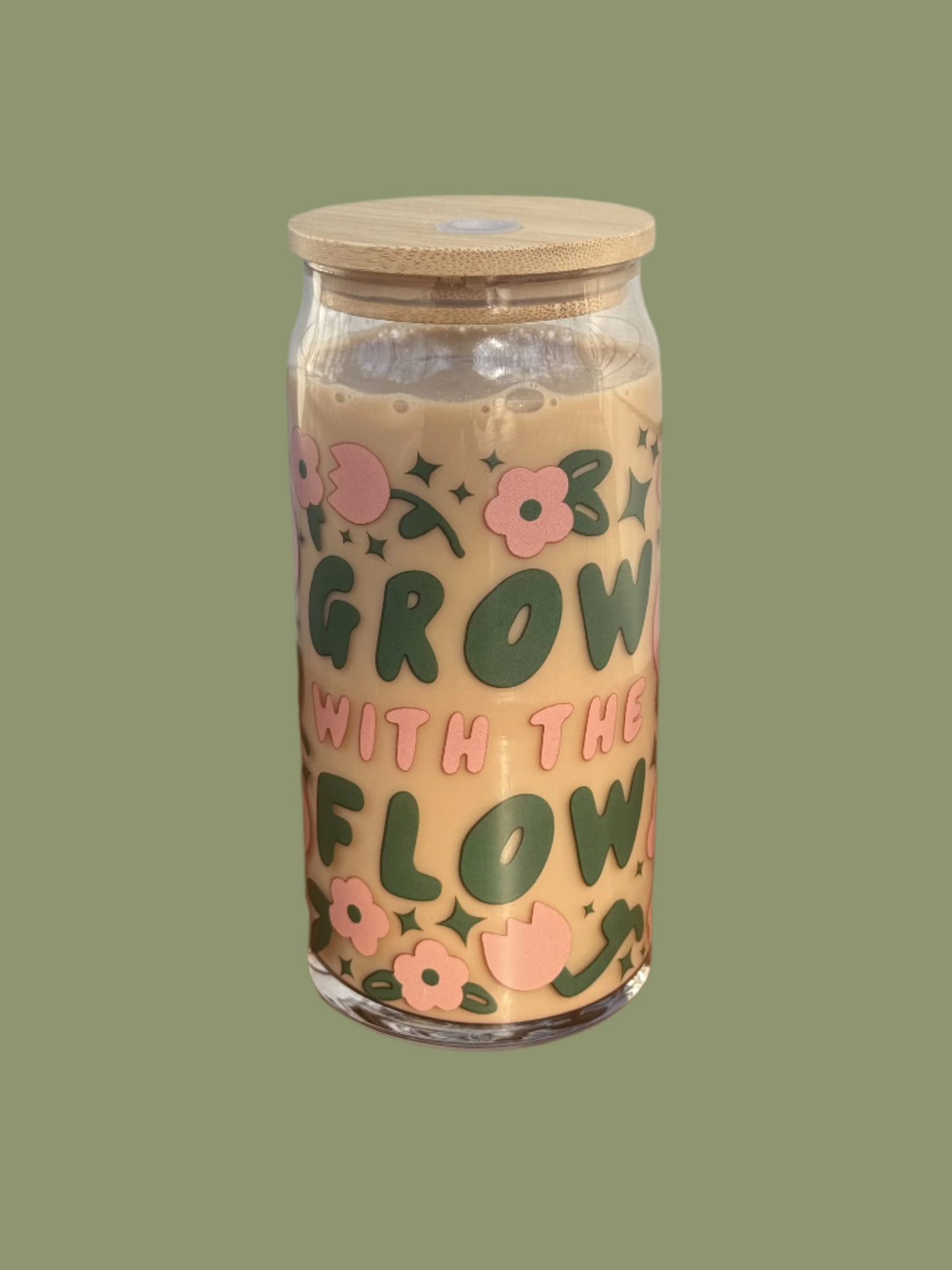 Grow With The Flow Drinking Glass