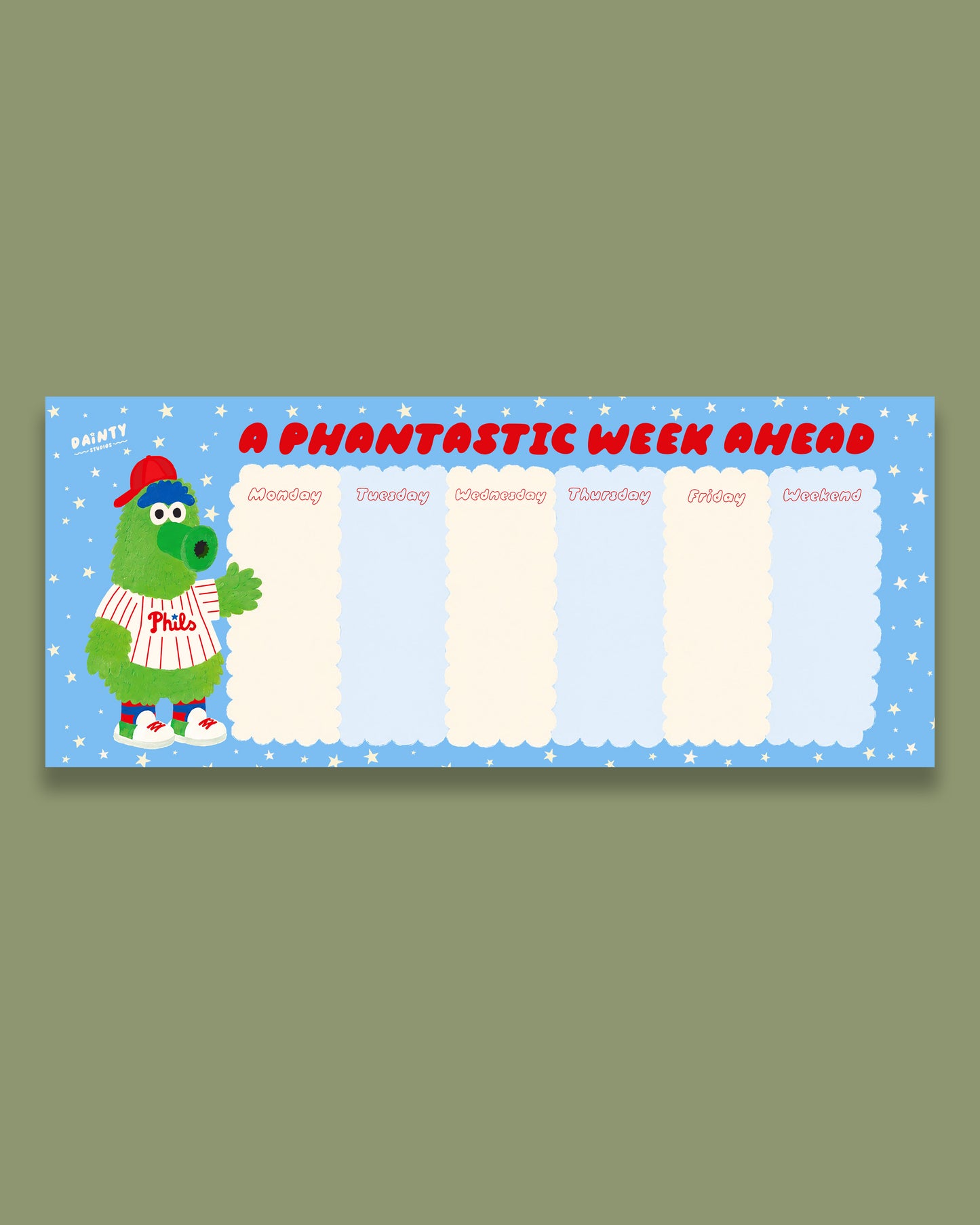 Philly Baseball Mascot Weekly Planner