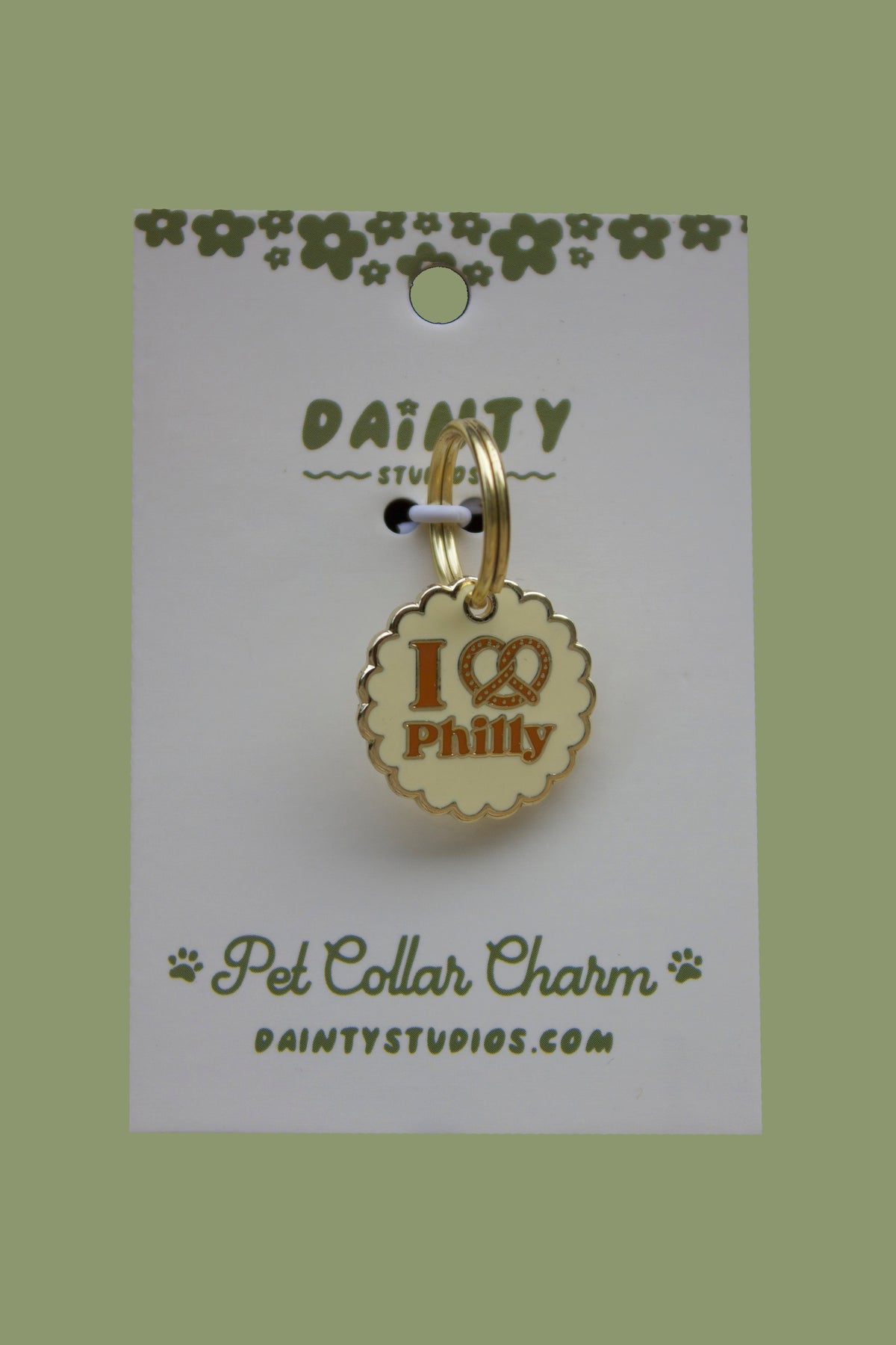 Philly Pretzel Pet Collar Charm