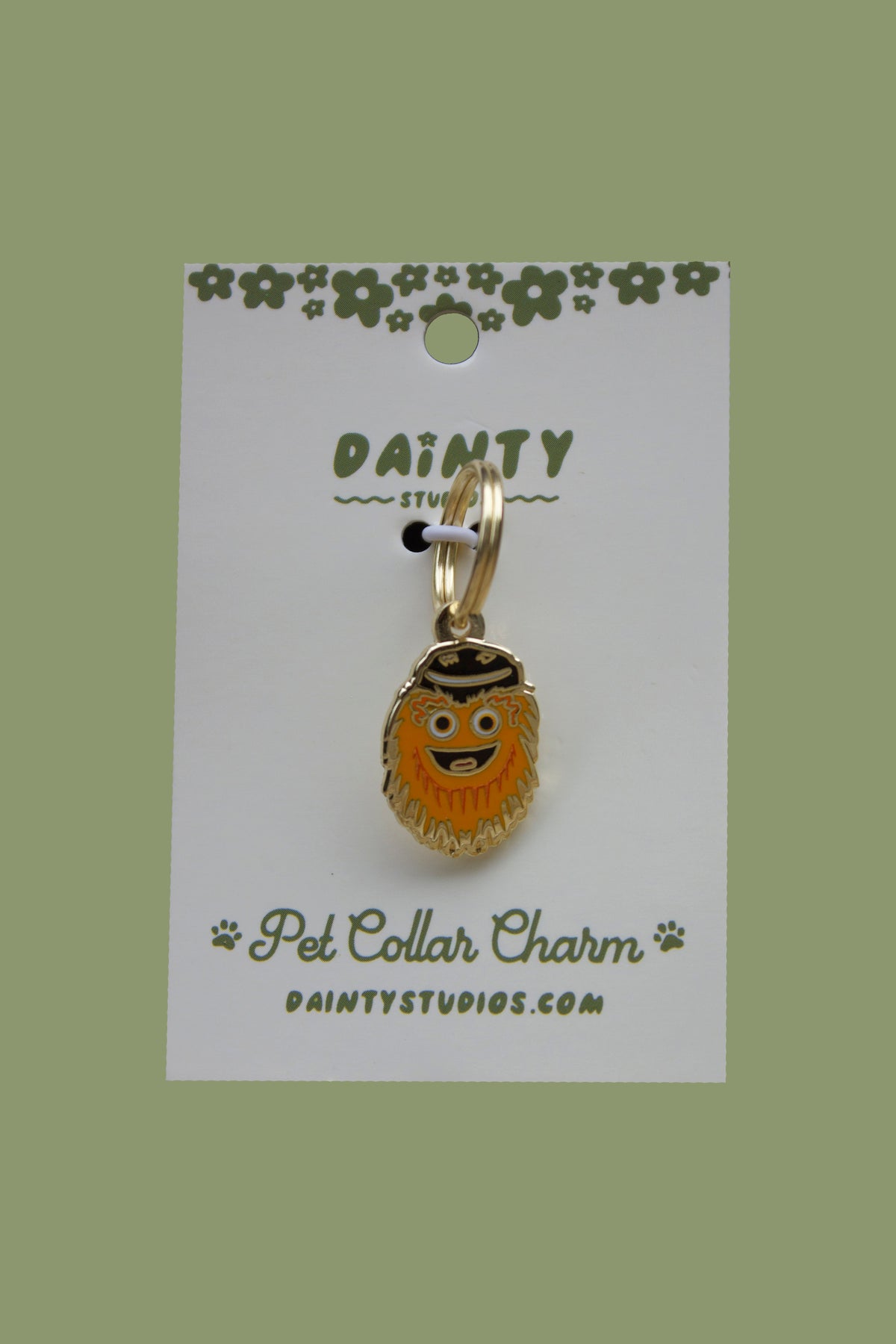 Philly Hockey Mascot Pet Collar Charm