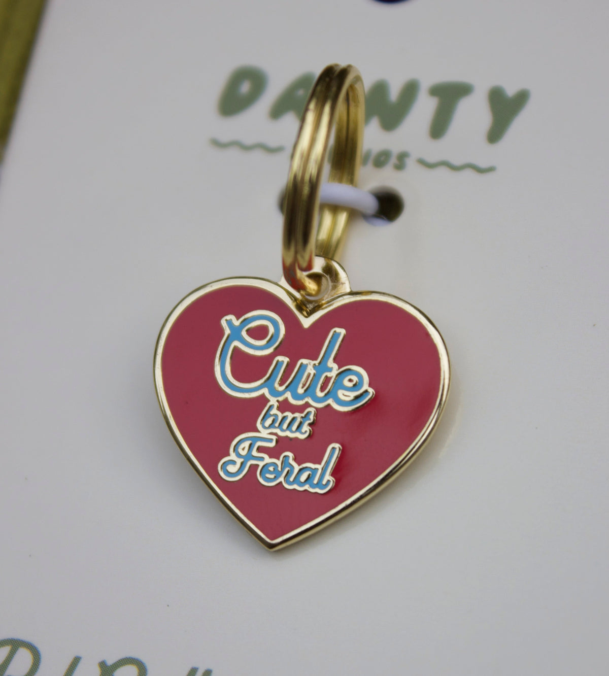 Cute But Feral Pet Collar Charm