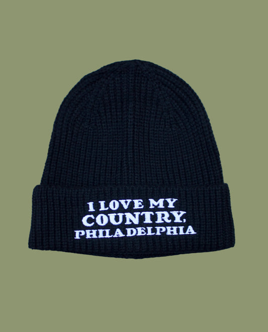 I Love My Country, Philadelphia Embroidered Beanie