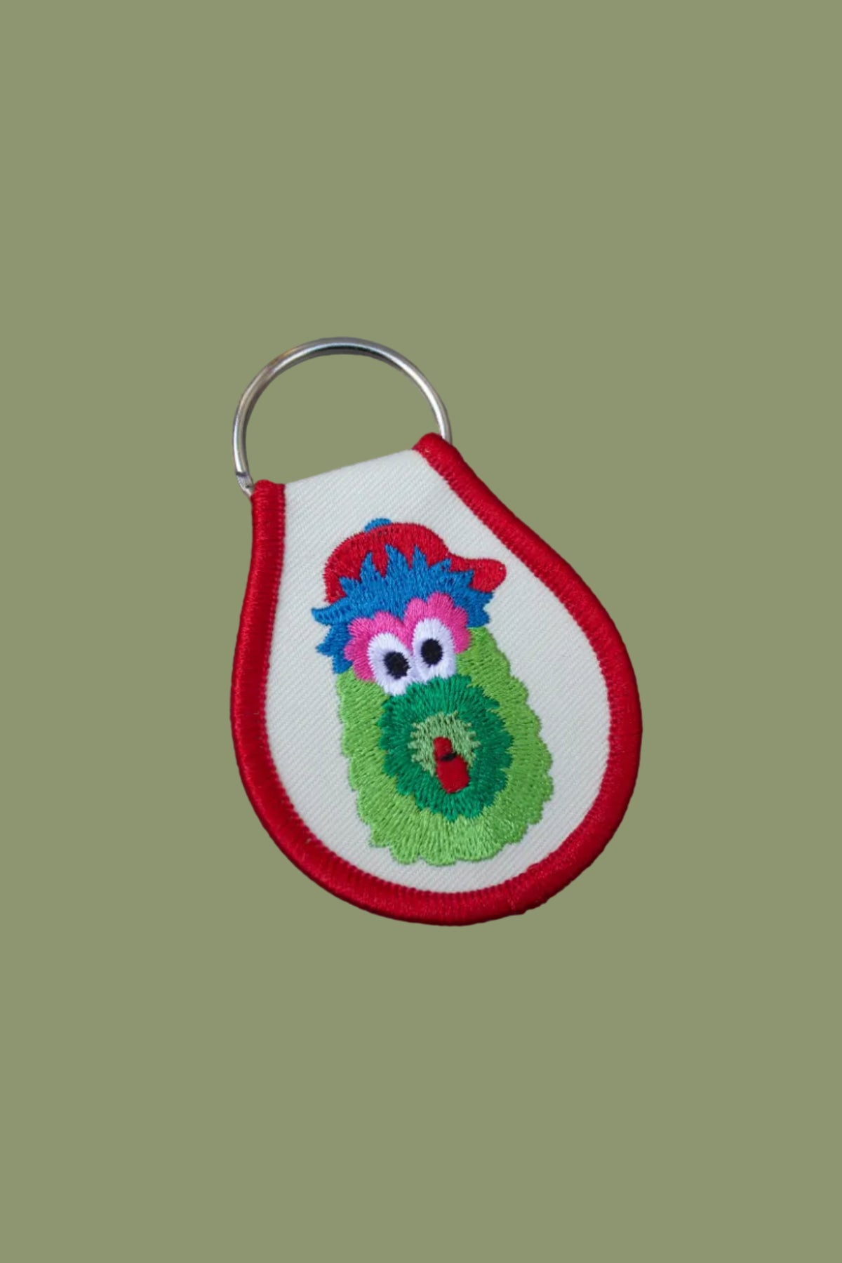 Philadelphia Baseball Mascot Embroidered Keychain