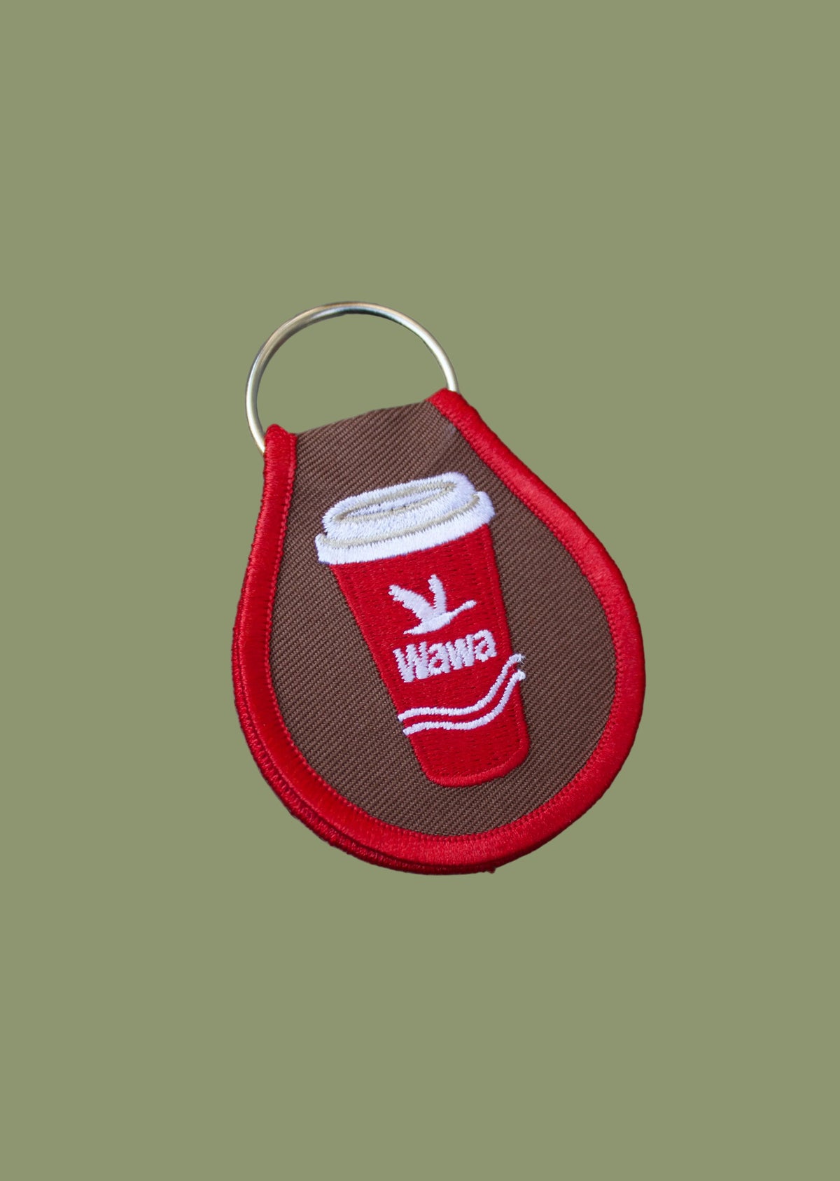 Philly/NJ Coffee Cup Embroidered Keychain