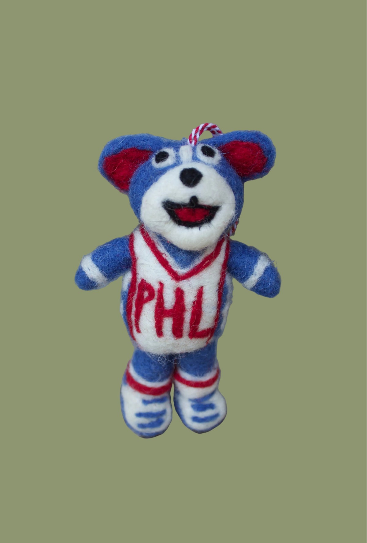 Philly Basketball Mascot Felt Ornament