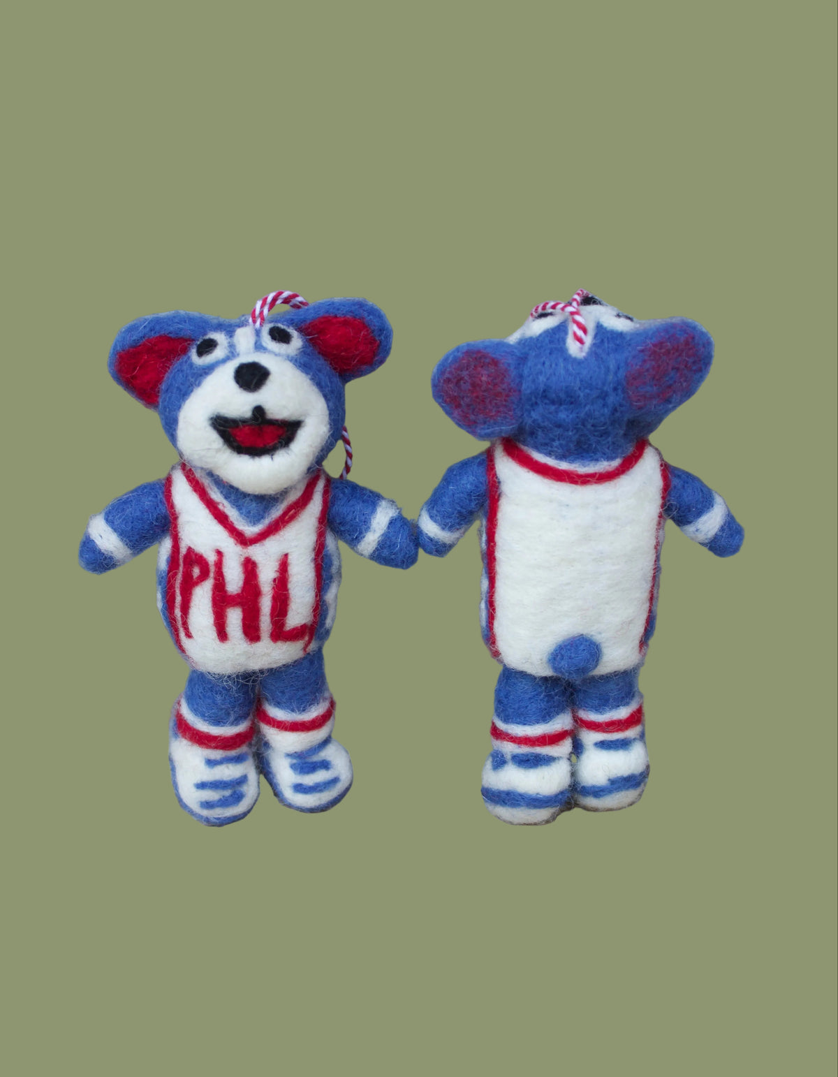 Philly Basketball Mascot Felt Ornament