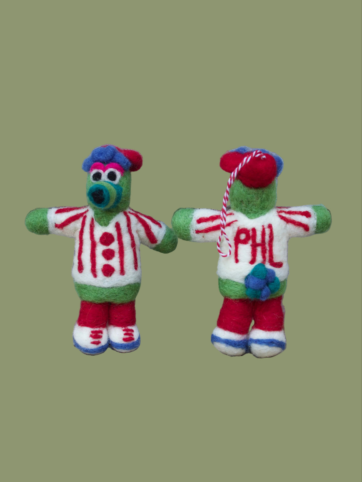 Philly Baseball Mascot Felt Ornament