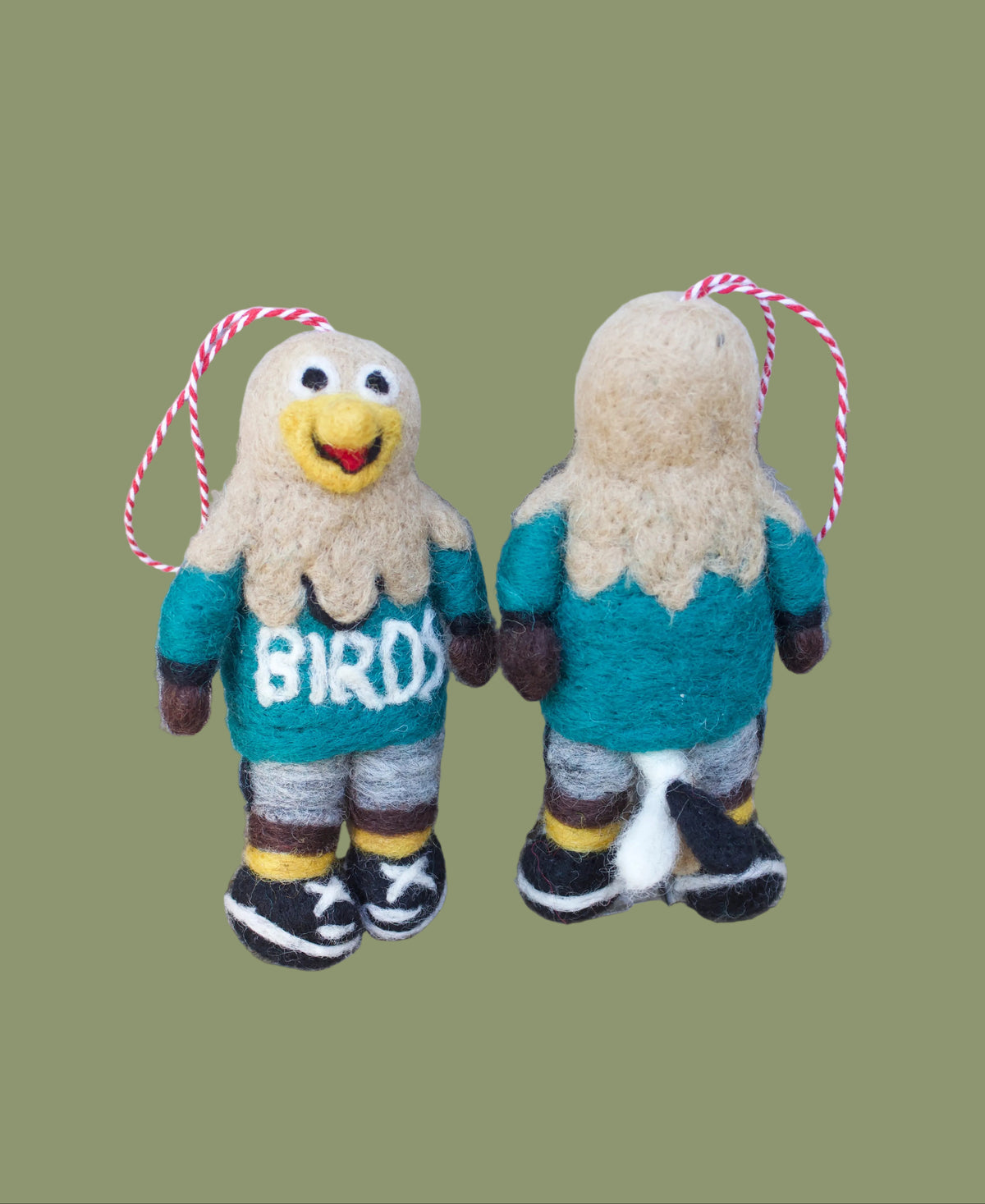 Philly Football Mascot Felt Ornament