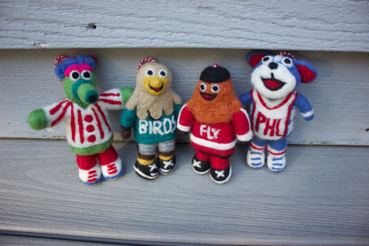 Philly Basketball Mascot Felt Ornament