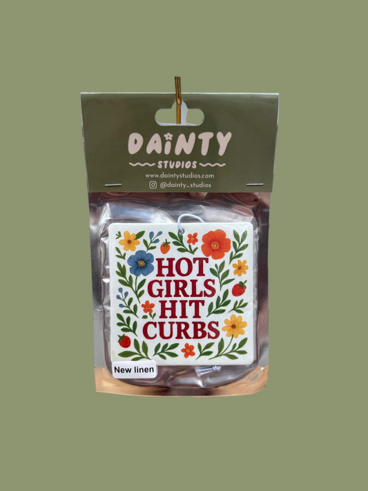 Hot Girls Hit Curbs Car Air Freshener