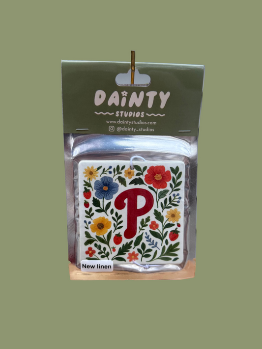 Floral Philadephia Phillies Car Air Freshener
