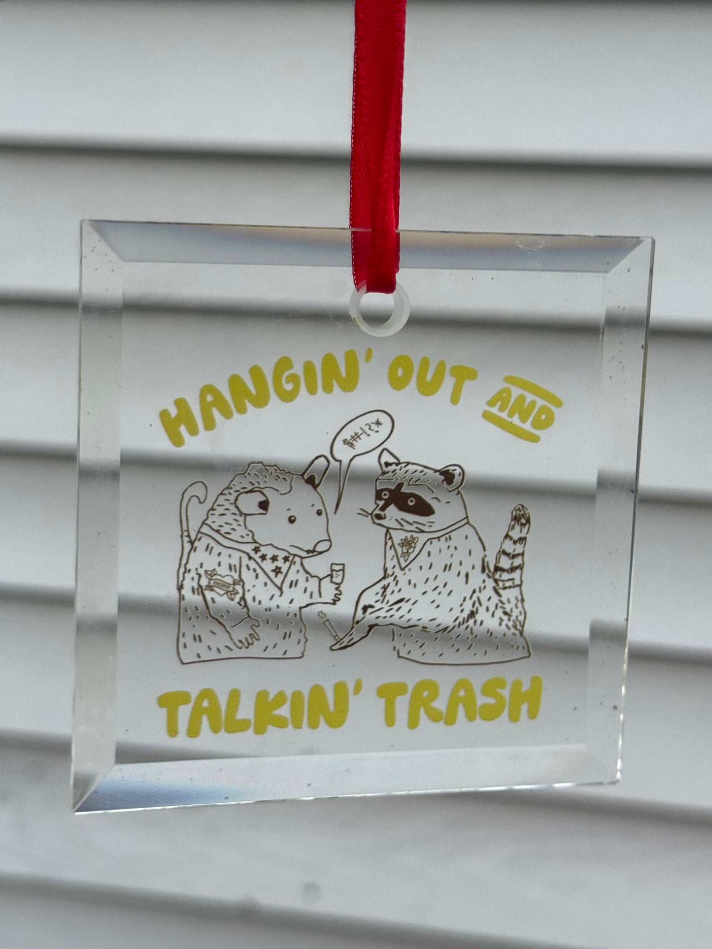 Hangin' Out & Talkin' Trash Ornament