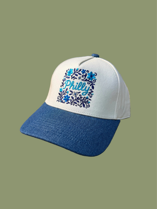 Denim Brim Philly Floral Hat