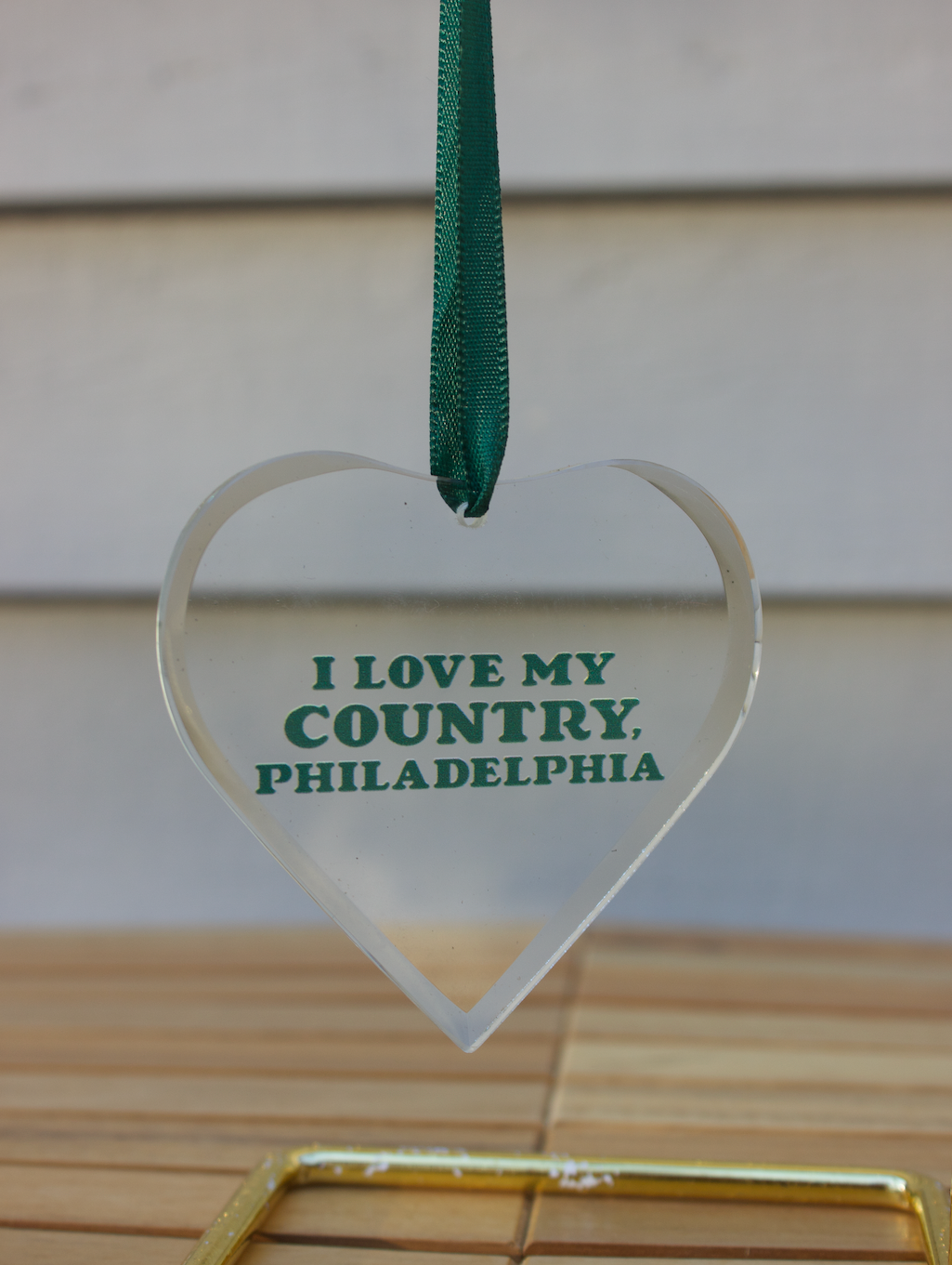 I Love My Country, Philadelphia Glass Ornament