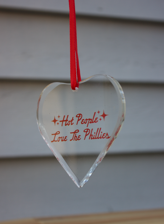 Hot People Love The Phillies Glass Ornament
