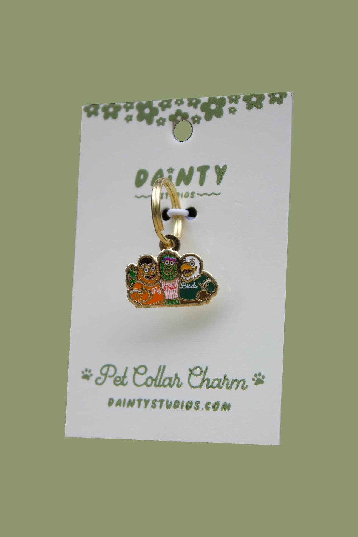 Philly Sports Mascots Pet Collar Charm