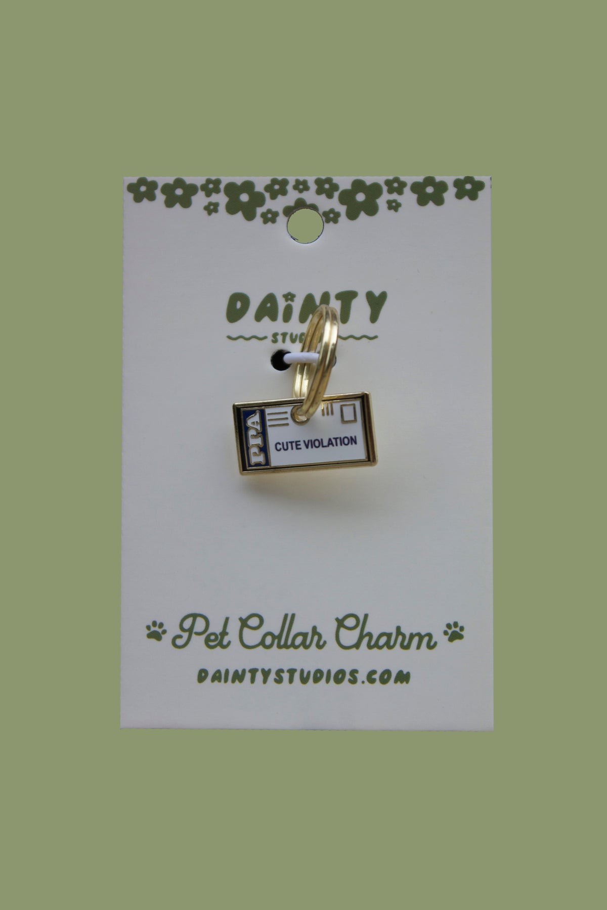 Philly PPA Ticket Cute Violation Pet Collar Charm