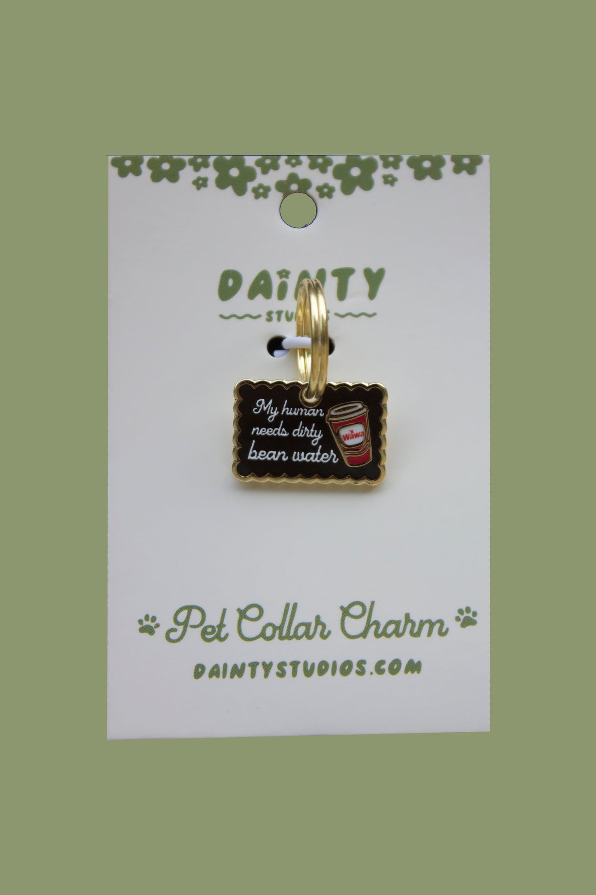 Dirty Bean Water Pet Collar Charm