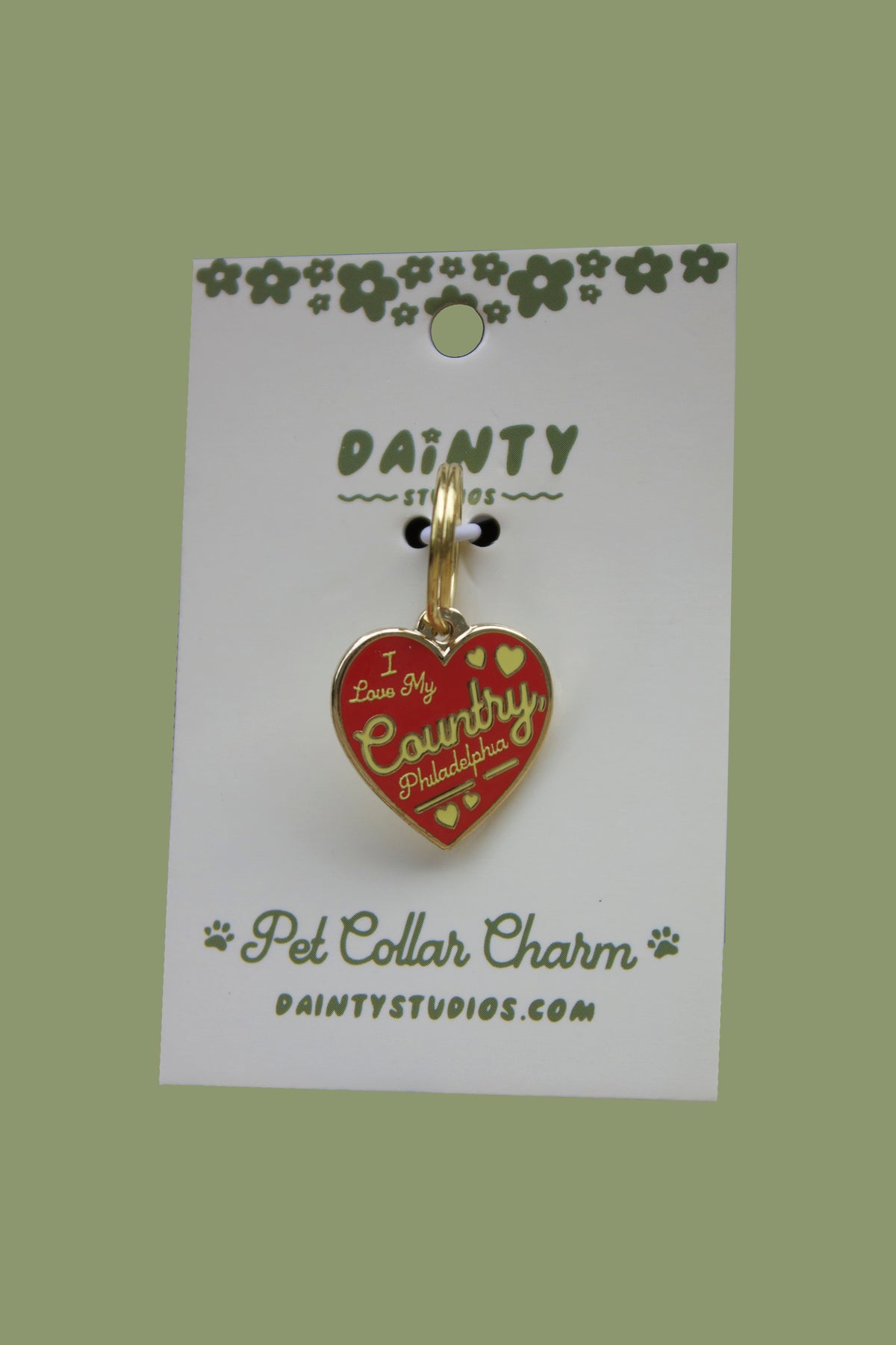 I Love My Country, Philadelphia Pet Collar Charm
