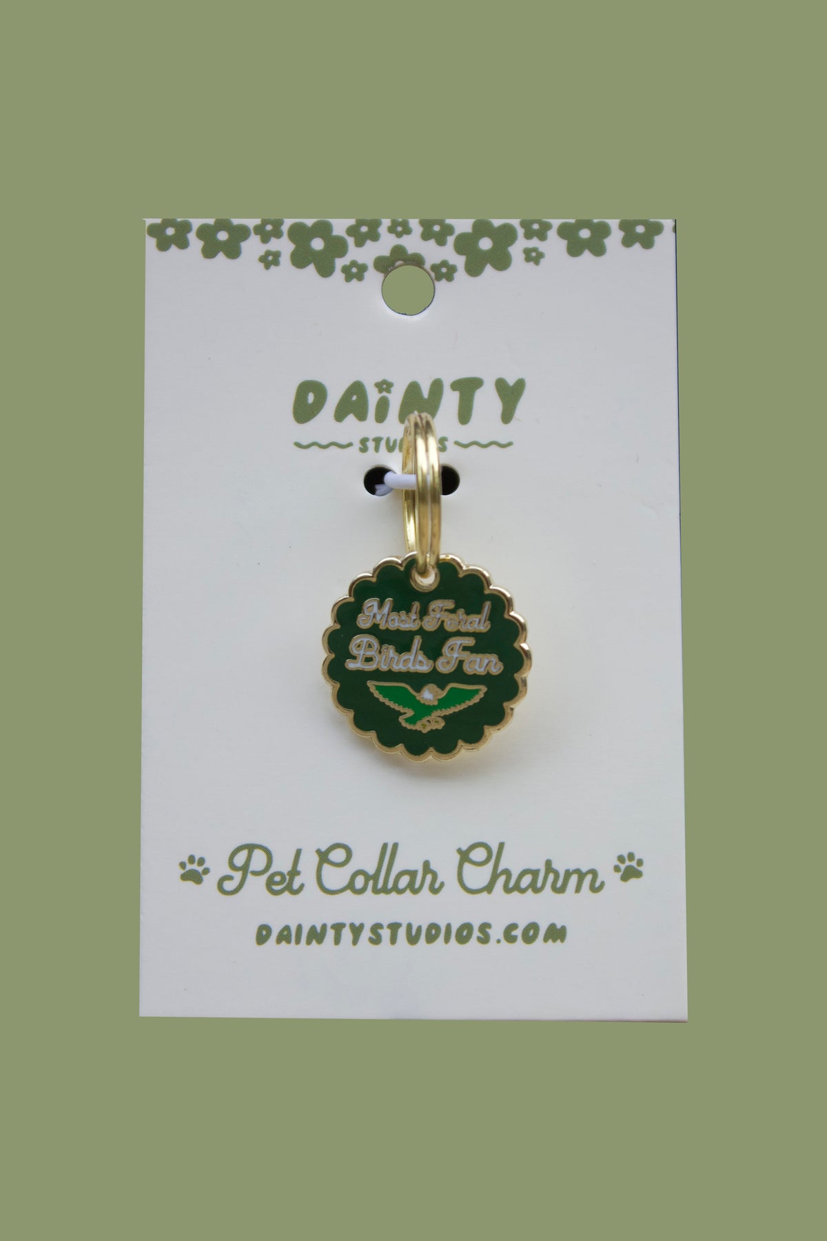 Most Feral Bird Fan Pet Collar Charm