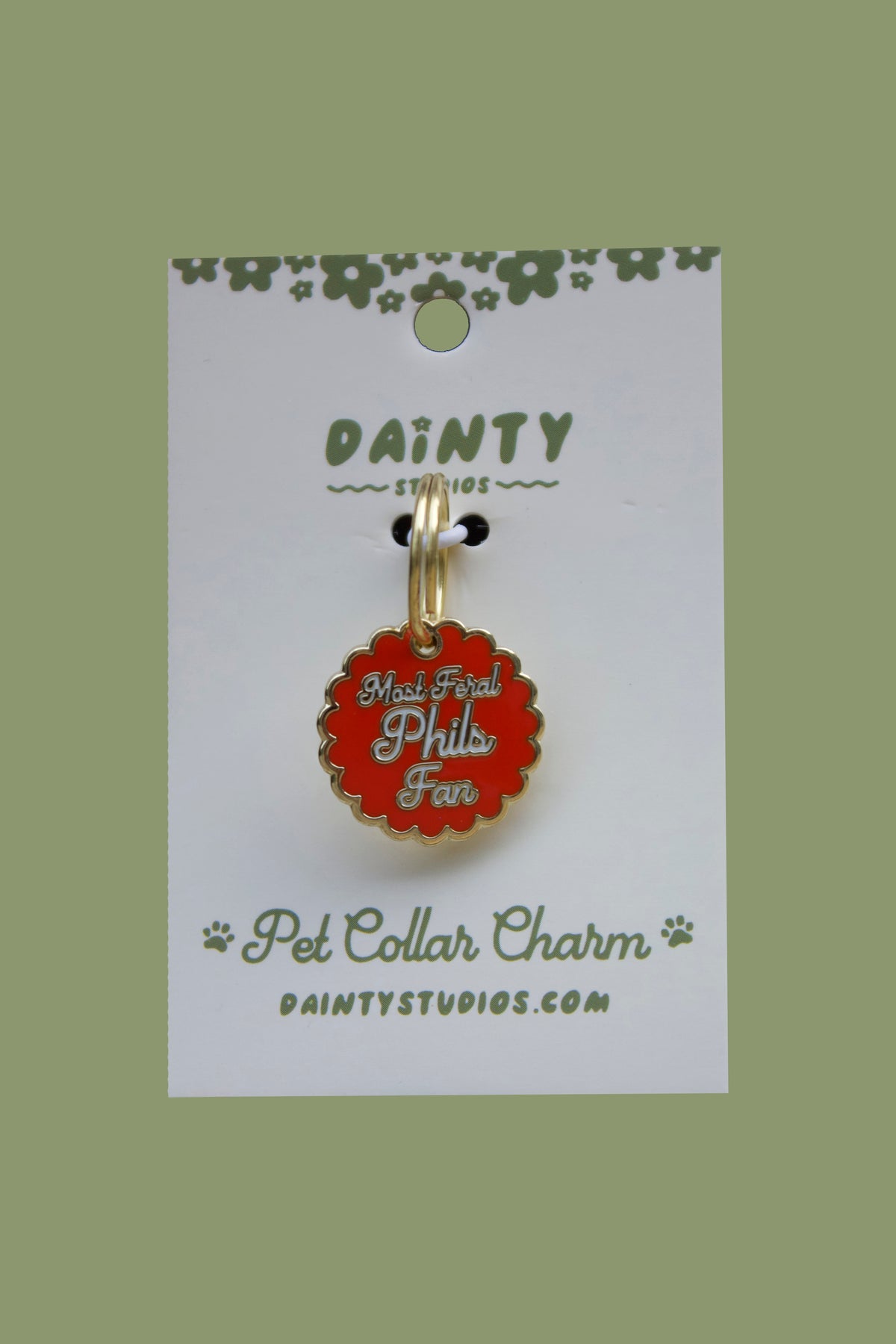 Most Feral Phils Fan Pet Collar Charm