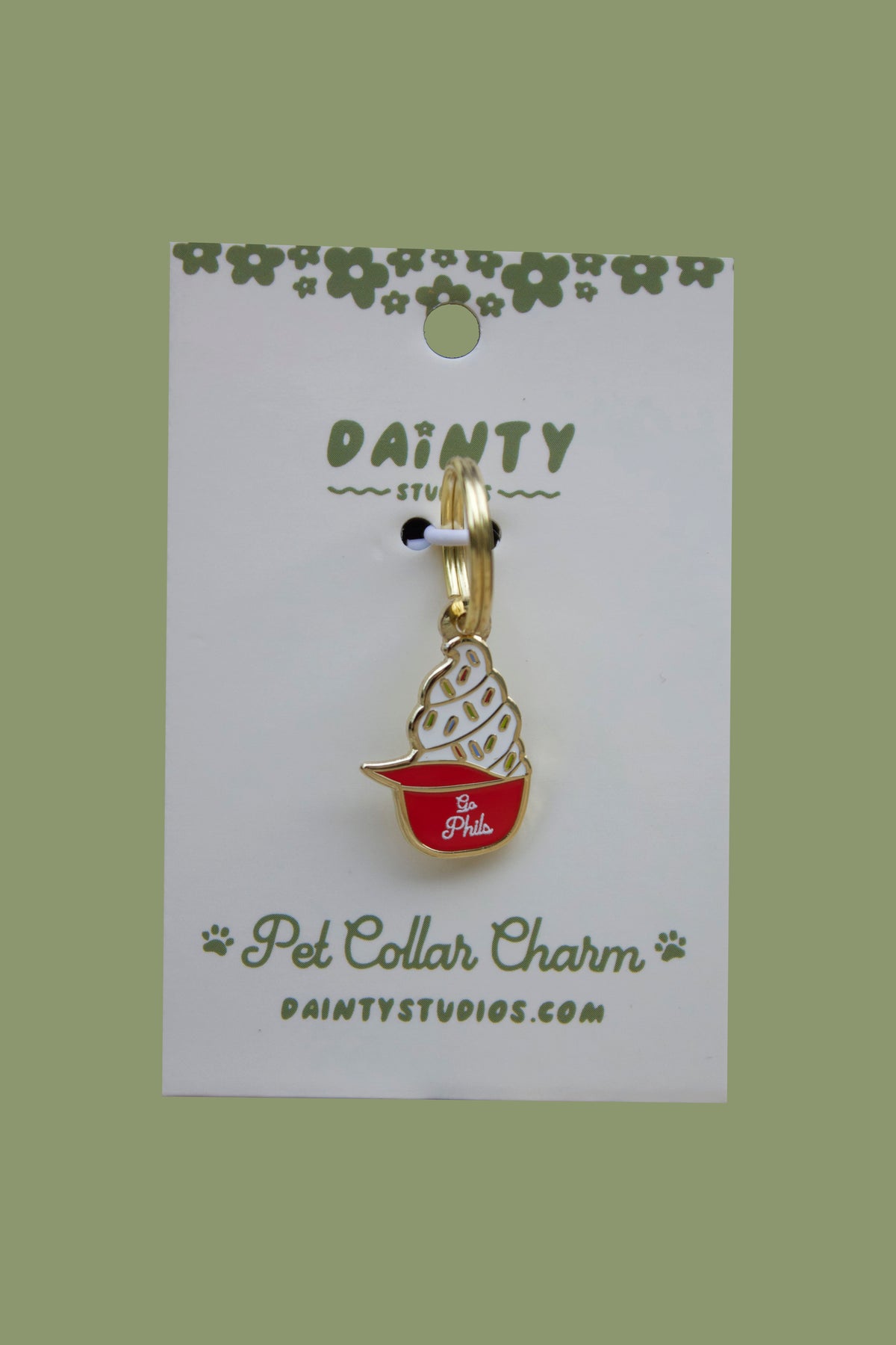 Ice Cream Helmet Pet Collar Charm