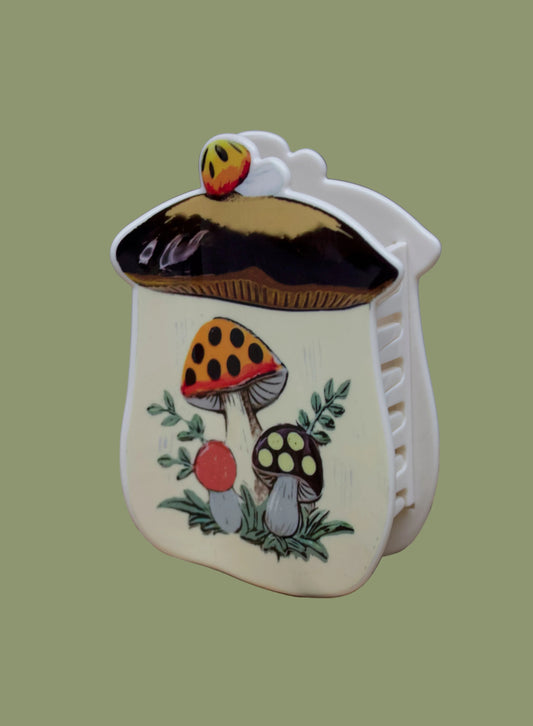 Merry Mushroom Hair Claw Clip