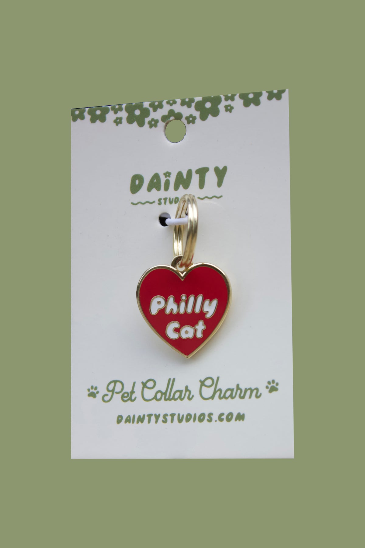 Philly Cat Pet Collar Charm